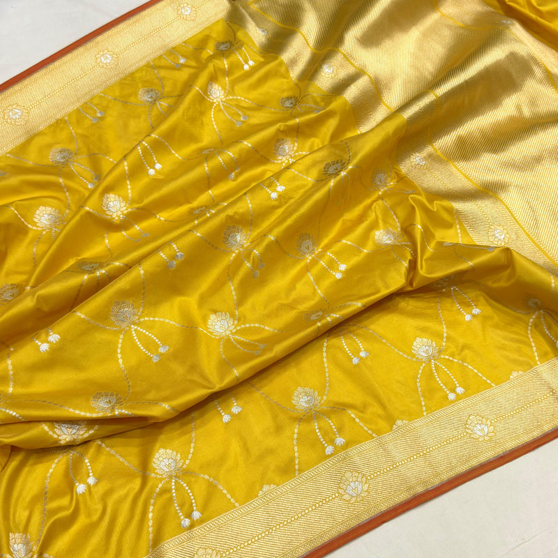 Pure Katan Silk Handwoven Banarasi Saree