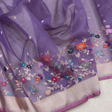 Pure ektara kora Handwoven Banarasi saree