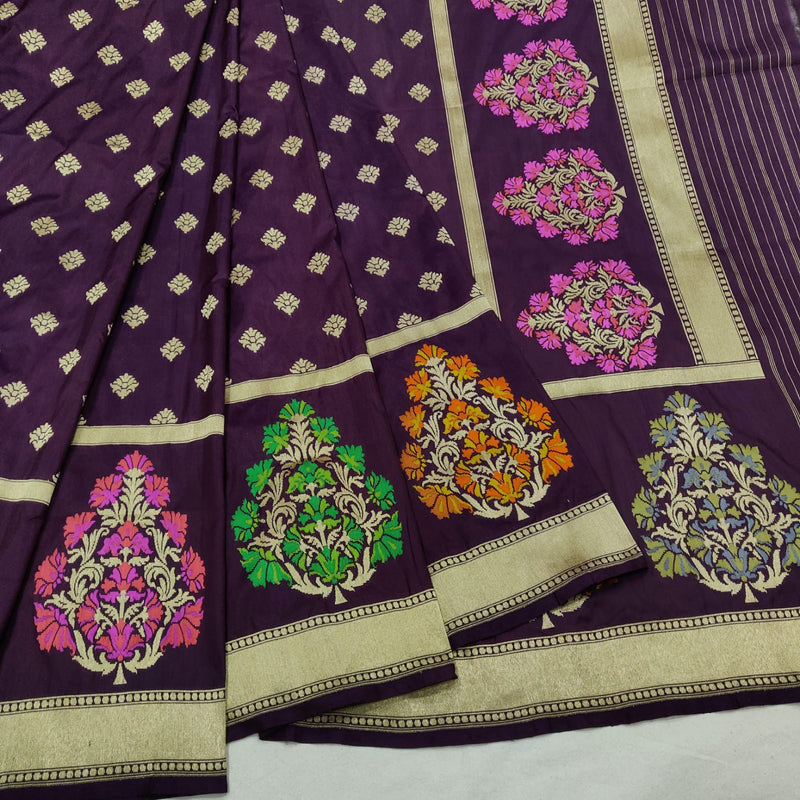 Pure Katan Silk Handwoven Banarasi Saree