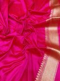 Pink colour Pure Katan Silk Handwoven Banarasi Saree