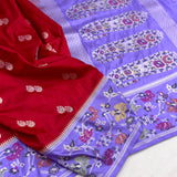 Pure katan silk Handwoven banarasi saree