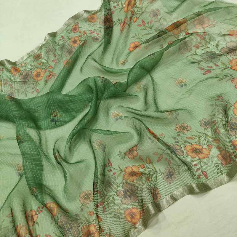 Pure Kora Silk Handwoven Banarasi Saree