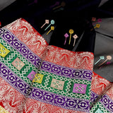 Black colour pure kora Handwoven Banarasi saree