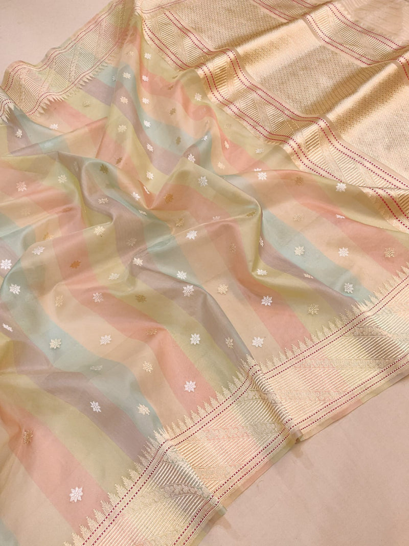 Pure Kora Silk Handwoven Banarasi Saree