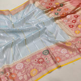 Pure Kora Silk Handwoven Banarasi Saree