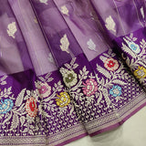 Pure Kora Silk Handwoven Banarasi Saree