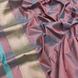 Dual shade pure katan silk Handwoven banarasi saree