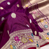 Pure katan silk Handwoven banarasi saree