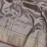 Pure Katan Silk Handwoven Tanchoi Banarasi Saree