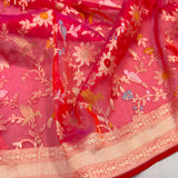 Dual sade pure kora jamdani Handwoven banarasi saree