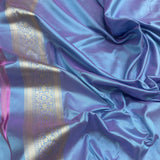 Dual Shade Pure Katan Silk Handwoven Banarasi Saree