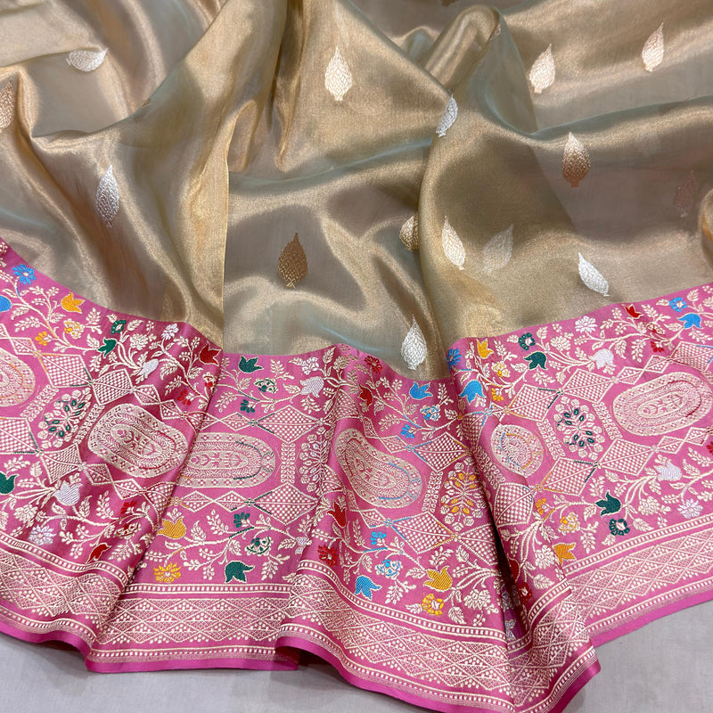 pure tissue Handwoven Banarasi saree