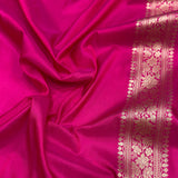Pink colour pure Katan silk handwoven banarasi saree