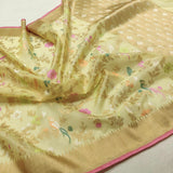 Pure Kora Silk Handwoven Banarasi Saree