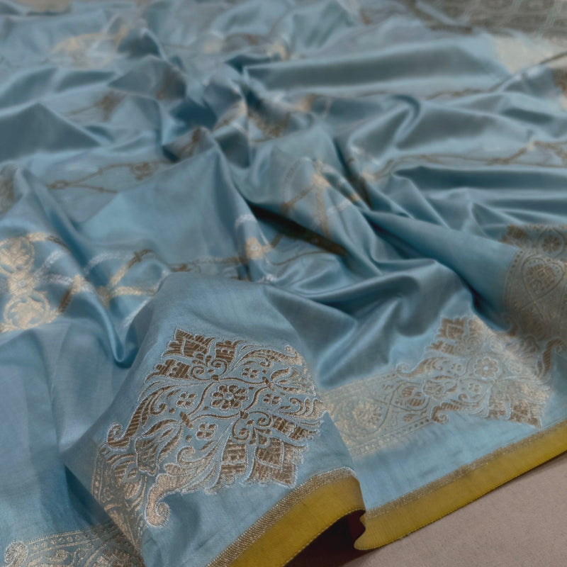 Pure katan silk Handwoven banarasi saree