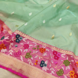 Pure Kora Silk Handwoven Banarasi Saree