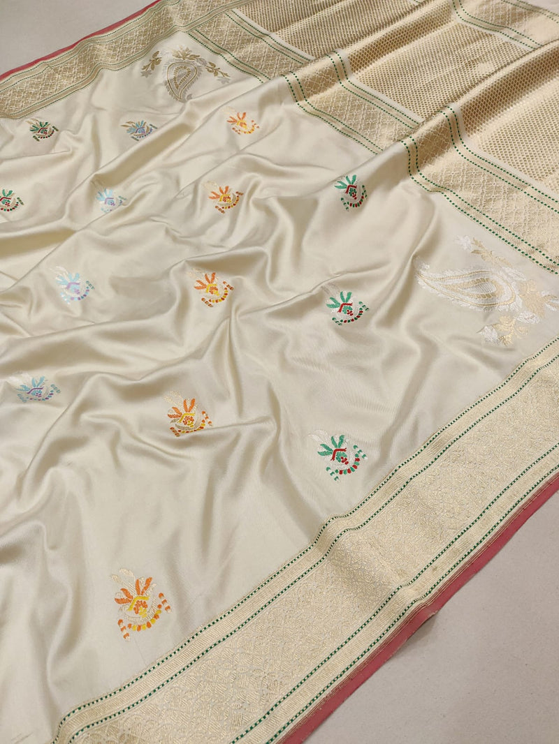 Pure Katan Silk Handwoven Banarasi Saree