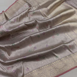 Pure Katan Silk Handwoven Tanchoi Banarasi Saree