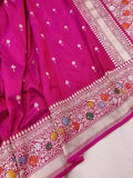Pink Colour Pure Katan Silk Handwoven Banarasi Saree