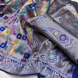Pure katan silk Handwoven banarasi rangkat saree