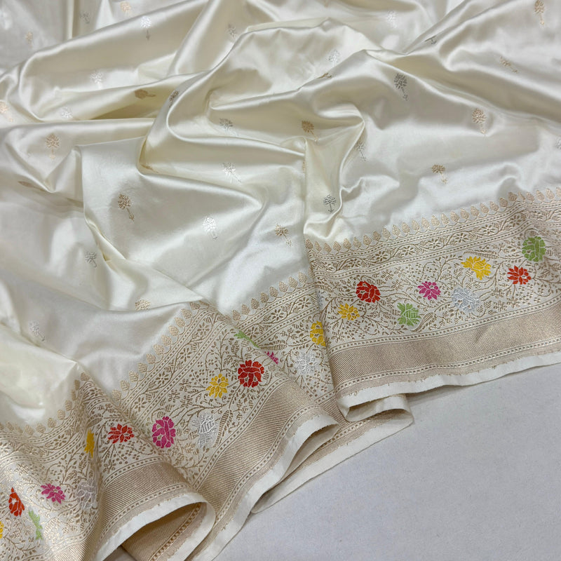 Pure katan silk Handwoven banarasi saree