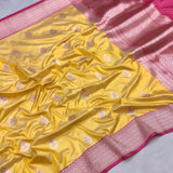 Pure katan silk Handwoven banarasi saree