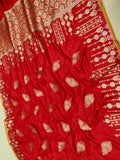 Red Colour Pure Katan Silk Handwoven Banarasi Saree