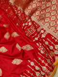 Red Colour Pure Katan Silk Handwoven Banarasi Saree