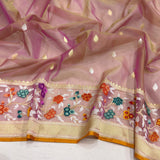 Pure Kora Silk Handwoven Banarasi Saree