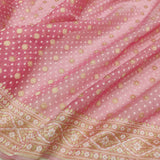 Pink colour Pure Cotton Handwoven Banarasi  Saree