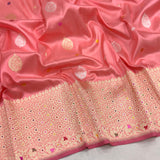 Pure katan silk Handwoven banarasi saree