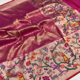 Pure katan silk Handwoven banarasi saree