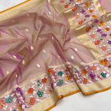Pure Kora Silk Handwoven Banarasi Saree