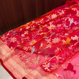 Dual sade pure kora jamdani Handwoven banarasi saree