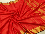 Red colour Pure Katan Silk Handwoven Banarasi Saree