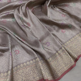 Pure Katan Silk Handwoven Tanchoi Banarasi Saree