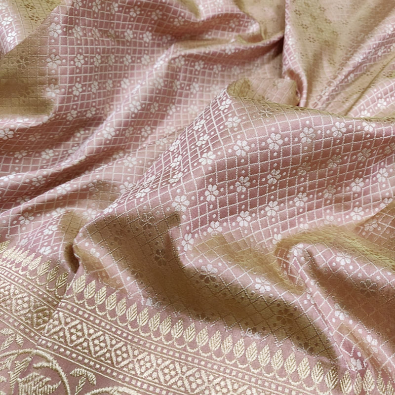Pure katan silk Handwoven banarasi Tanchoi saree