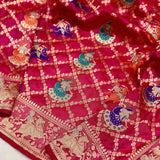 Pure katan silk Handwoven banarasi saree