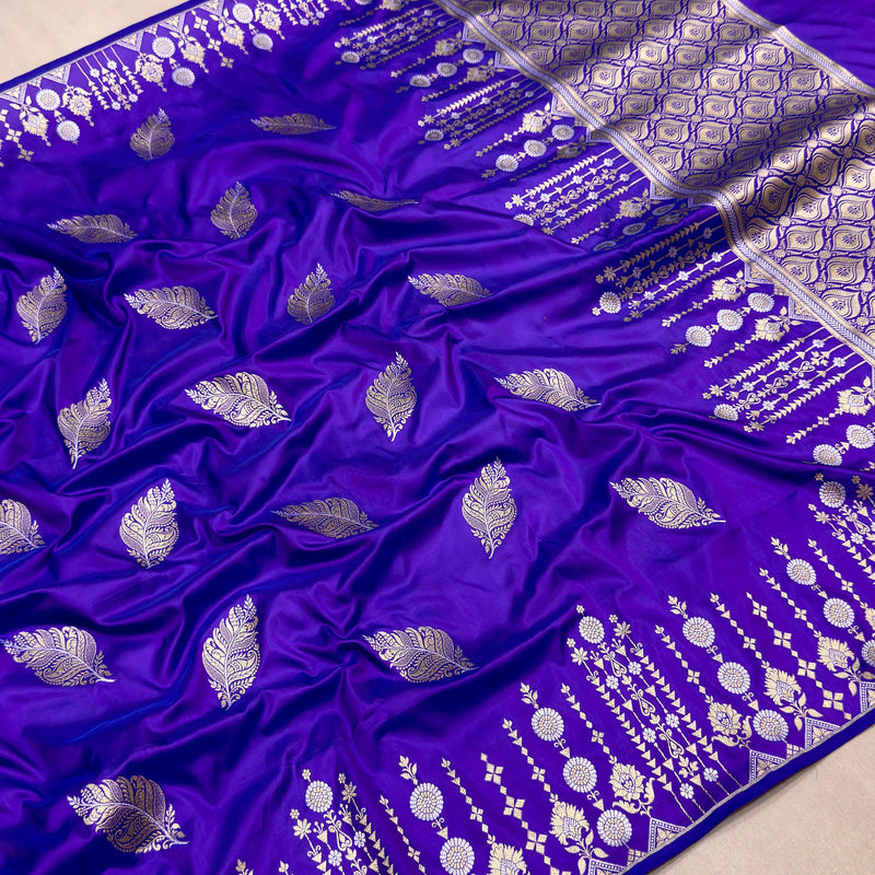 Pure katan silk Handwoven banarasi saree