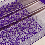 Pure katan silk Handwoven banarasi saree