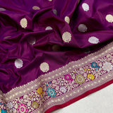 Pure katan silk Handwoven banarasi saree