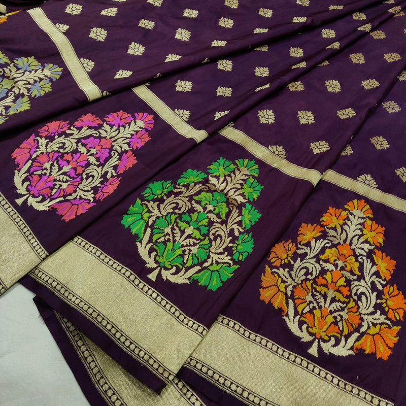 Pure Katan Silk Handwoven Banarasi Saree