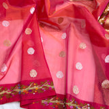 Pure Kora handwoven Banarasi saree