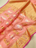 Pure Kora Silk Handwoven Banarasi Saree