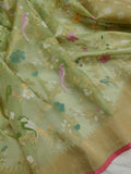 Pure Kora Silk Handwoven Banarasi Saree