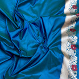 Dual shade pure katan silk Handwoven banarasi saree