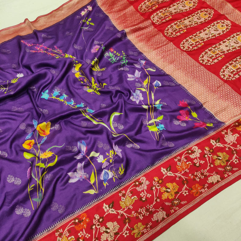 Pure Katan Silk Handwoven Banarasi Saree