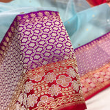 Pure kora Handwoven banarasi saree