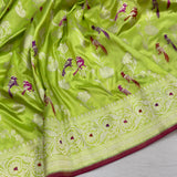 Pure katan silk Handwoven banarasi saree