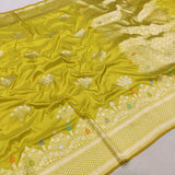 Pure Katan Silk Handwoven Banarasi Saree